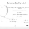 Fotografie 2 - e Twinning  projekt: Lesní miničarování získal Evropský certifikát kvality  (European Quality Label). 