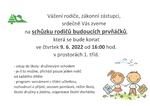 Fotografie 1 - Schůzka rodičů budoucích prvňáčků